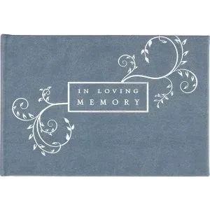 In Loving Memory Blue Guest Book