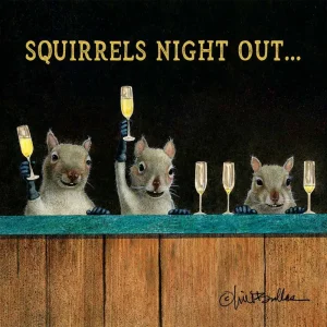 Squirrels Night Out Beverage Napkins