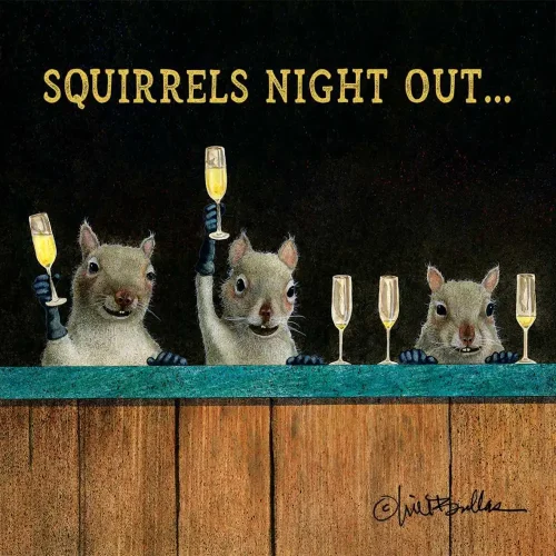 Squirrels Night Out Beverage Napkins