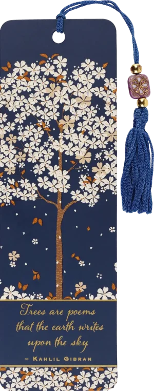 Falling Blossoms Beaded Bookmark