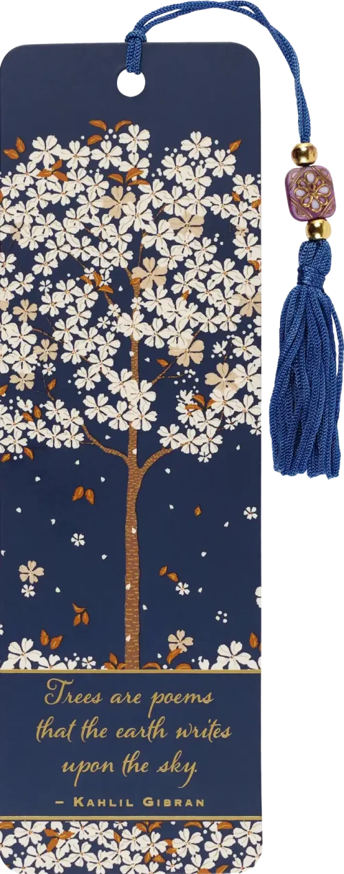 Falling Blossoms Beaded Bookmark