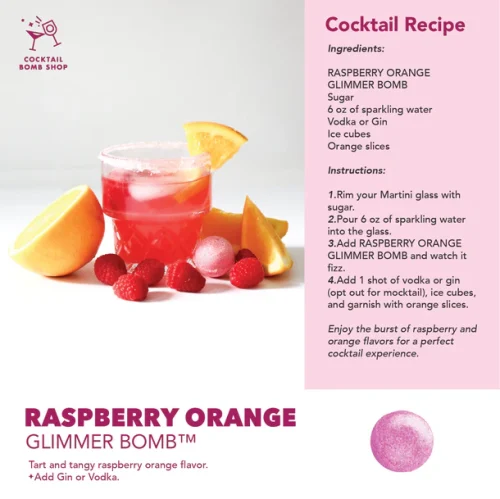 Raspberry Orange Cocktail Bomb PINA COLADA