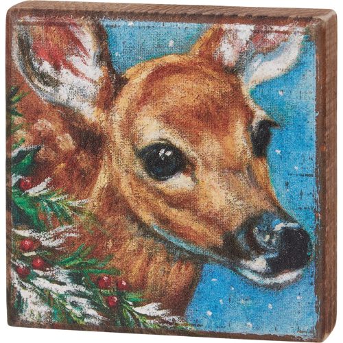 Block Sign- Deer