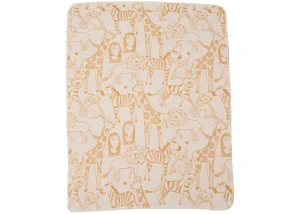 Gold JUWEL baby blanket- safari animals