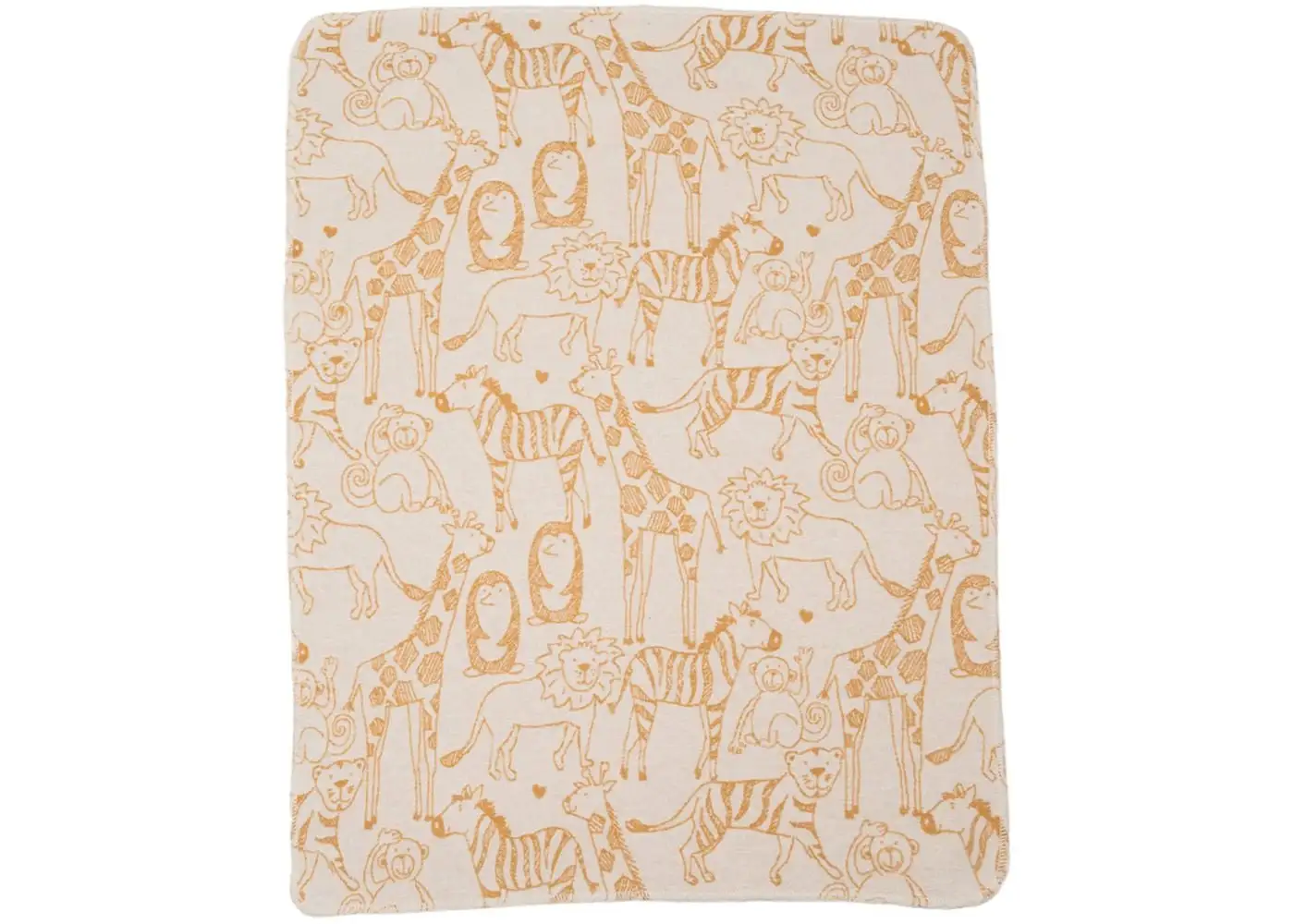 Gold JUWEL baby blanket- safari animals