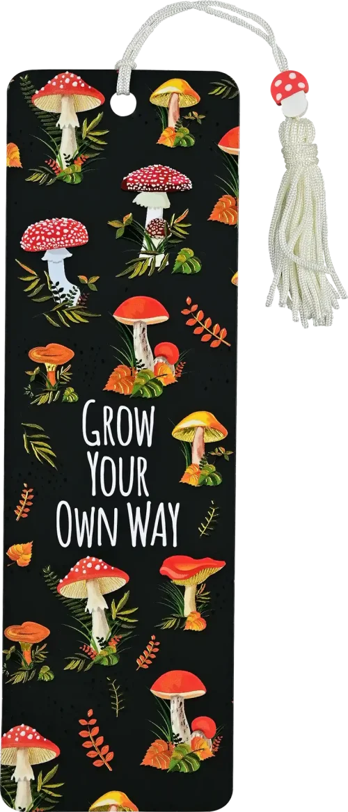 Mushroom Beaded Bookmark