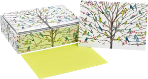 Tree of Budgies Note Cards