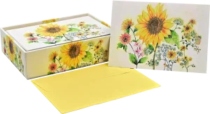 Watercolour Sunflower Note Cards