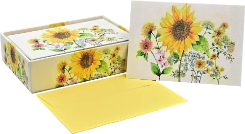 Watercolour Sunflower Note Cards