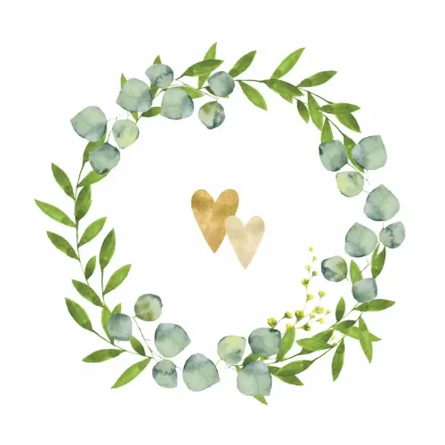 Two Hearts Beverage Napkins