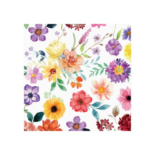 Mixed Floral Printed Lunch Napkin 20Pk Multi