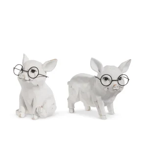 Pig with Glasses Figurine