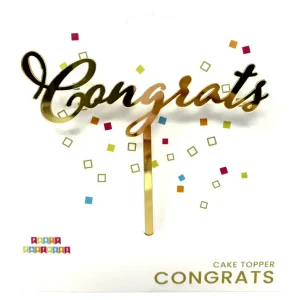 Party Partners Cake Topper- Congrats