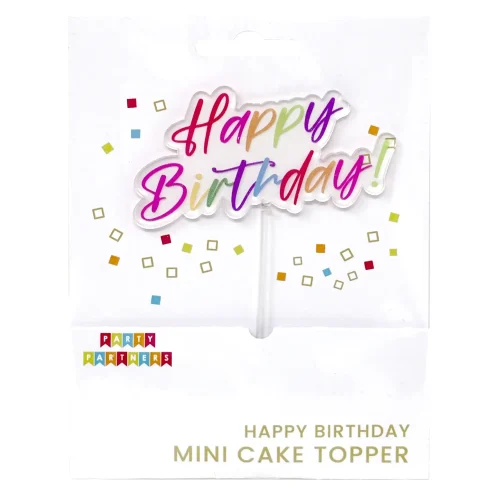 Party Partners Cake Topper- Mini Happy Birthday