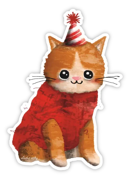 Sticker- Sweater Cat