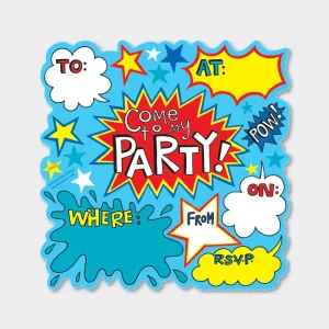 Super Hero Party Invitations