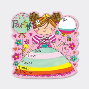 Pink Princess Party Invitations