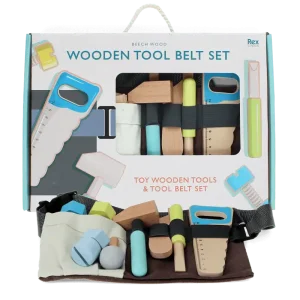 Wooden Tools and Tool Belt Playset