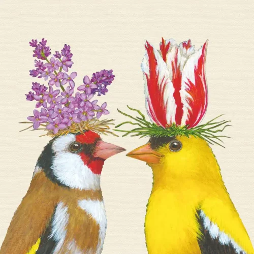 Spring Romance Beverage Napkins