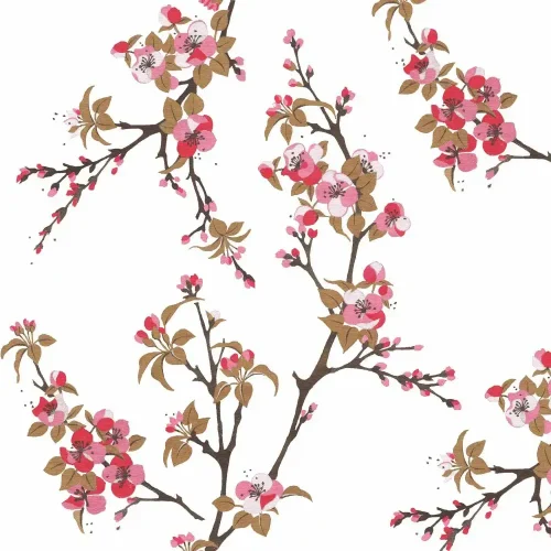 Fiori Rossi Lunch Napkins